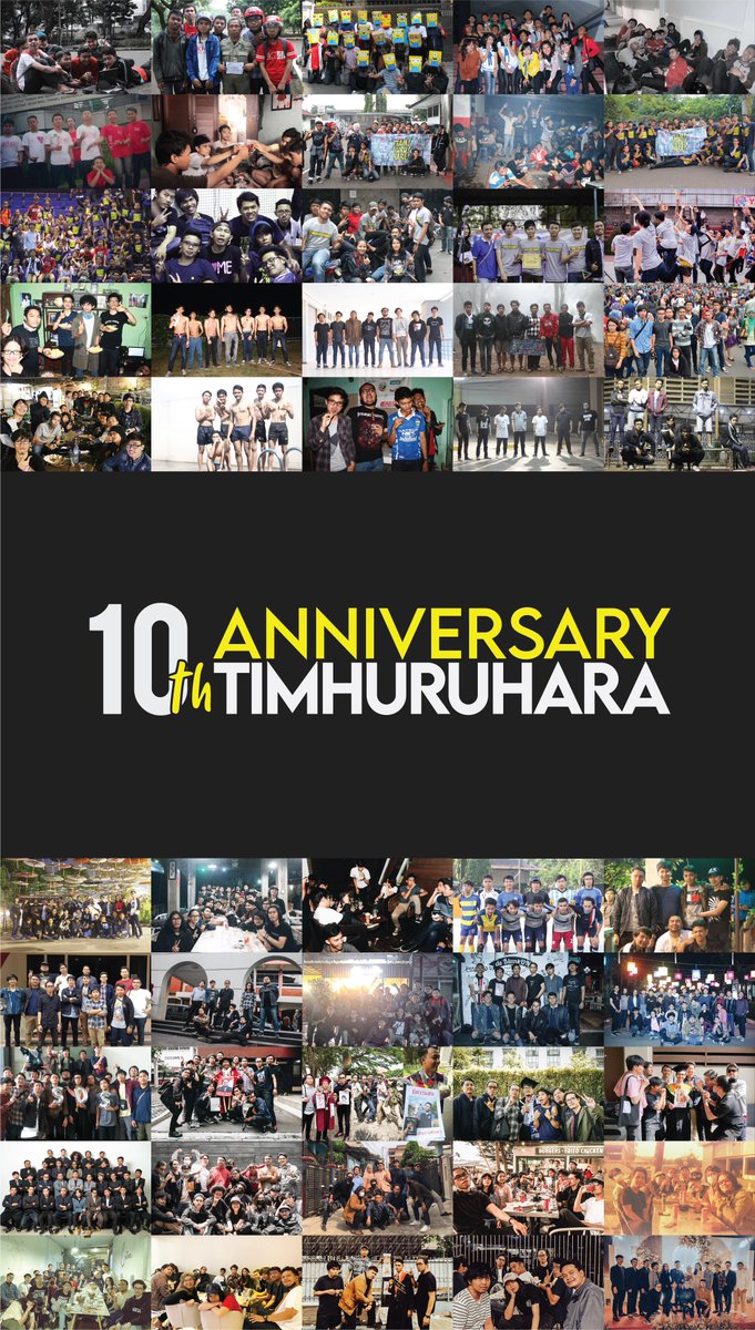 1 dekade.
tak terasa, happy anniv guys! sehat-sehat dimanapun kalian berada. sukses terus yaaa. sampai bertemu di waktu yang ditentukan. 🍻 <a href="/TimHuruHara/">TimHuruHara</a>