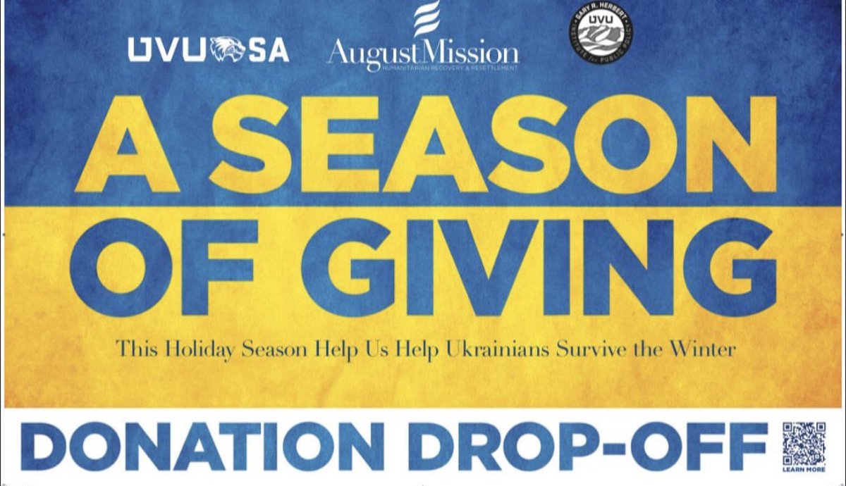 August_Mission's tweet photo. We are excited to be working with @UVU and the @uvustudents to raise funds and essential items to help keep our #Ukraine️ brother &amp; sisters warm this winter @UkraineAidOps https://t.co/yZqo2aeBLp https://t.co/7vz2YHCKi6