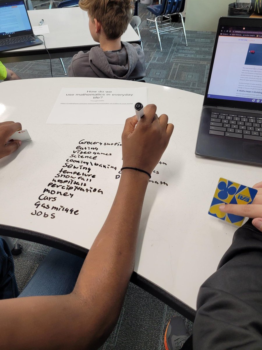 Math isn't just about solving the problem on the board. BPS 7th graders think critically about real life situations where they apply strategies for +, -, *, and / rational numbers. #learnbps <a href="/ShawnOban/">Dr. Shawn Oban</a>