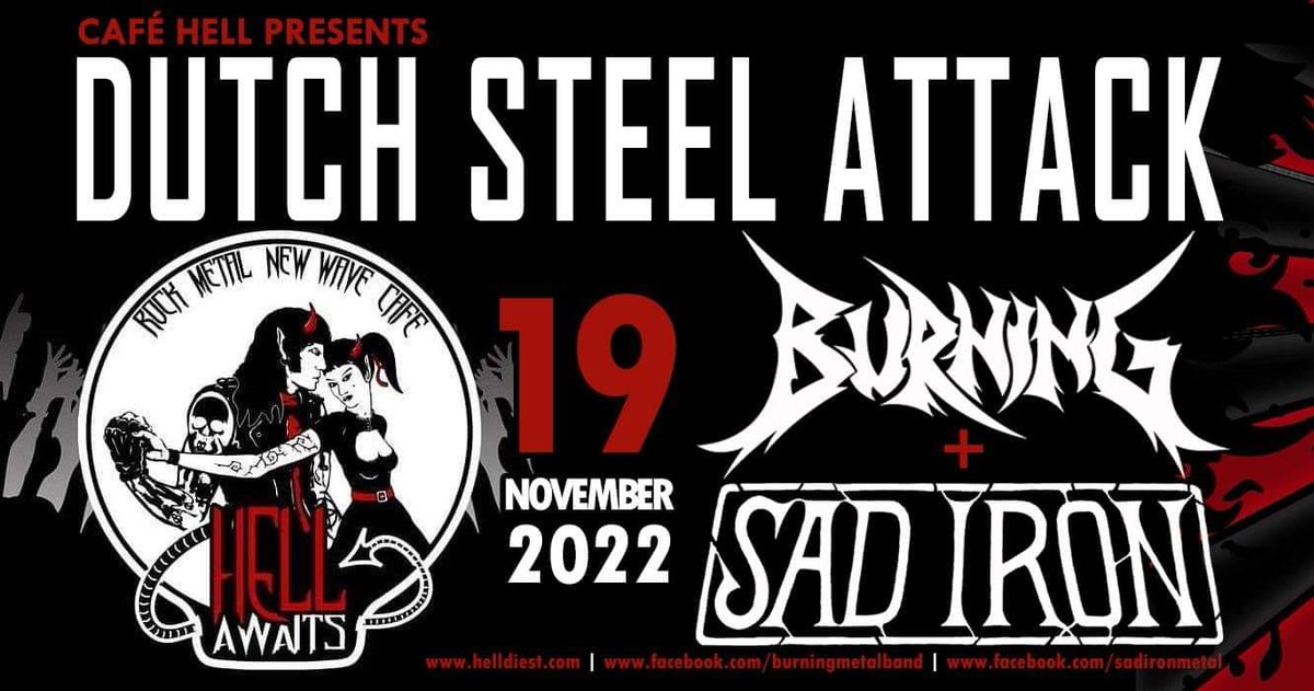JanVervaeke1's tweet photo. 🤘🤘 Coolest actual metal venue = #Hell #Diest
> TOMORROW/ Previous gigs <
🤘 Tomorrow in @helldiest #Diest #Belgium : #Burning(NL) + #SadIron(NL)
🤘 Previously @ HELL ( #FabulaeDramatis + @MysteryBlue)
See more on FB, interviews later on YT https://t.co/bugYVUYvFi https://t.co/r6JJH1hCZw