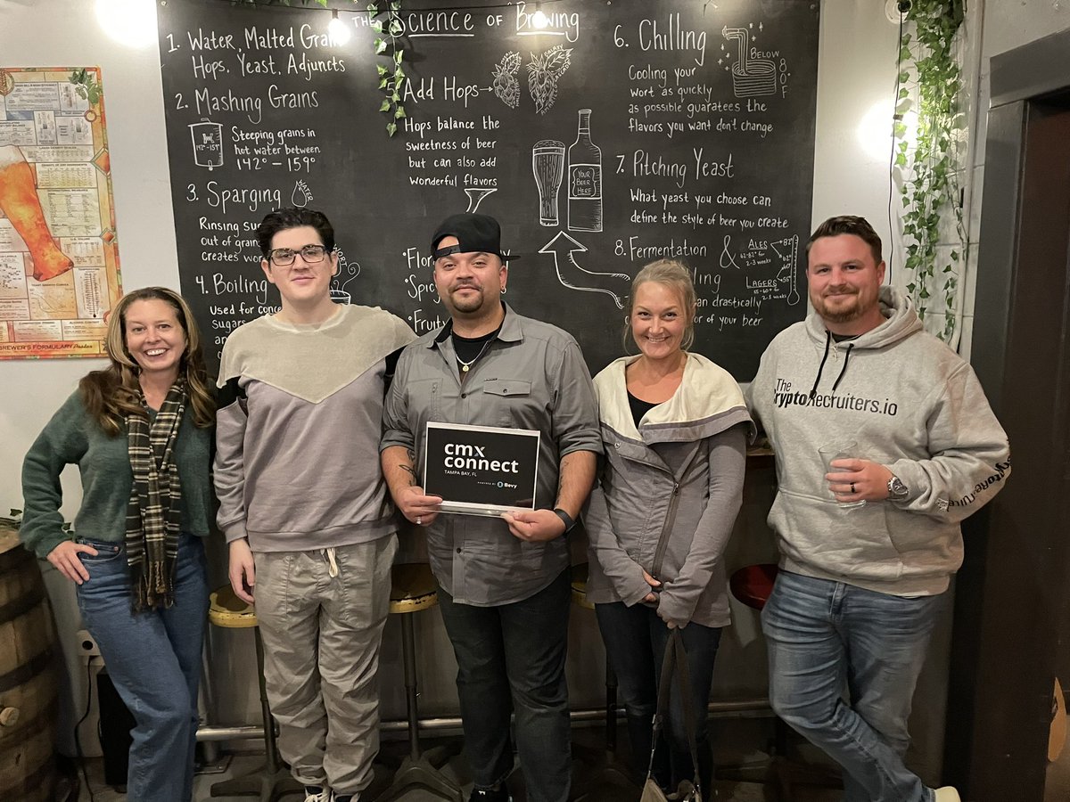 jerseycityjeff's tweet image. Couldn’t think of a better way to start the holiday season than by spending quality time with my #CMXConnect #TampaBay tribe. Thanks again to @avidbrew for the hospitality and to our beautiful chapter members for another great time. See you next year! 🙏🏽🍻 #AvidBrew #CMGR