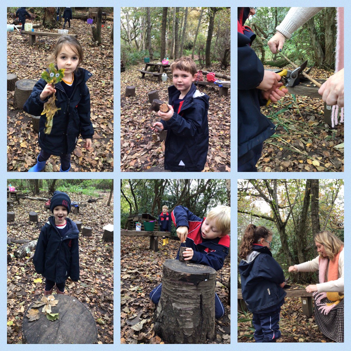 HawthornsLS's tweet photo. Year 2 used the palm drills and secateurs to make bug homes this afternoon, while Year 1 made leaf people. @HawthornsOL @HawthornsSchool https://t.co/XfjtacITNp