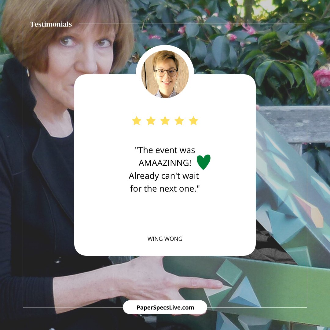 PaperSpecs's tweet image. You can still attend our Dec. 1st Live virtual event – and even receive our exclusive PRINT SAMPLE BOX – if you claim your ticket NOW: bit.ly/3sHmPfP
😊  Here’s what attendees have said about earlier Live [unboxed] events…
 #graphicdesigners #graphicdesign #printsamples