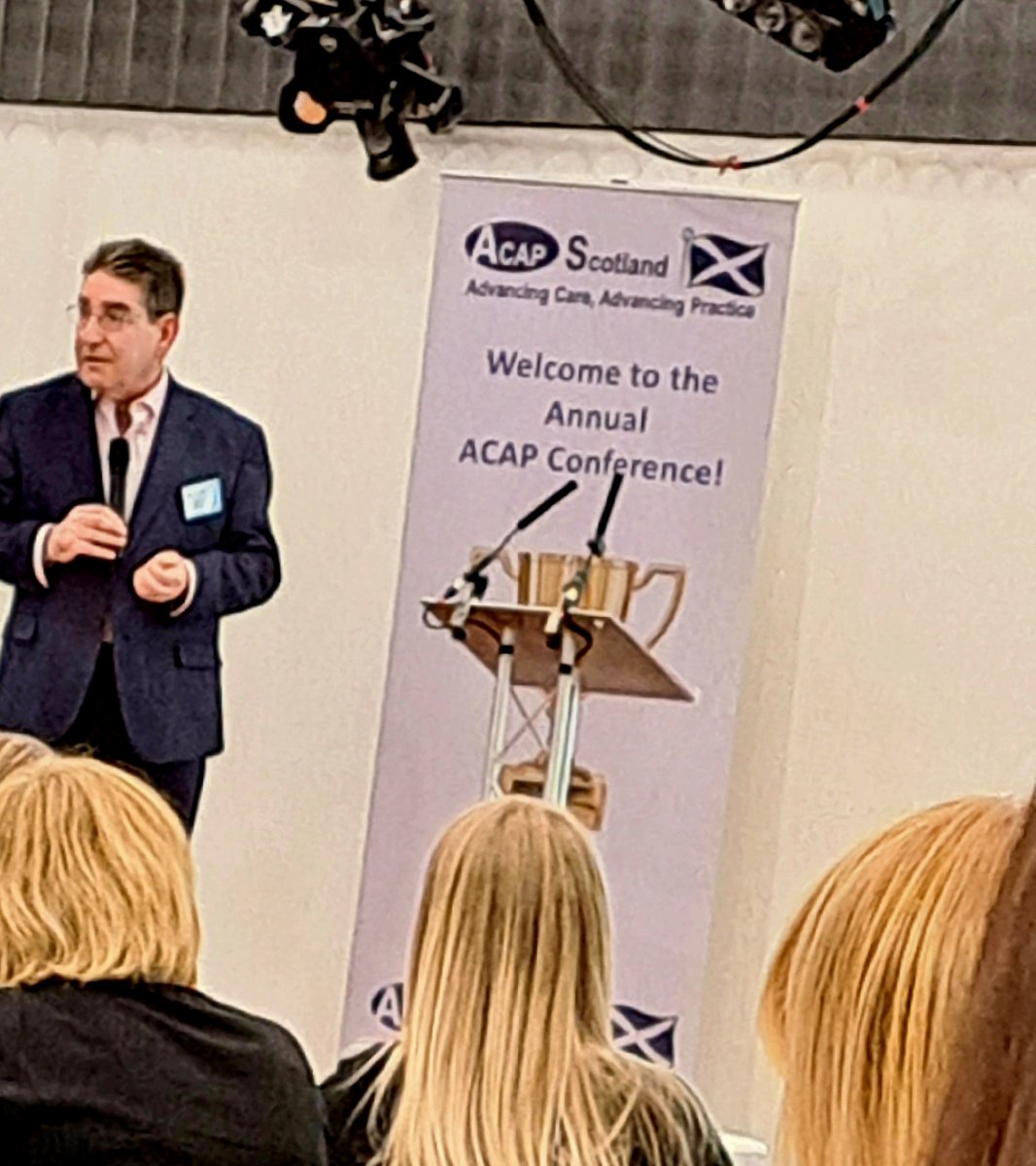 #ACAPscotConf #AdvancedPractice2022 listening to an inspiring talk from <a href="/GrahamNimmo/">Graham Nimmo</a> about over 40 years in healthcare &amp; being able to ask for help #wellbeing &amp; recognising the new for self care #mindfulness <a href="/ACAPScotland/">ACAP Scotland (Reg Charity SCO42116)</a> <a href="/daisy_varghese/">Daisy</a> <a href="/NurseKindness/">Karen Kindness RN ANP Nurse Teacher</a> <a href="/oswald_sharon/">Sharon</a>