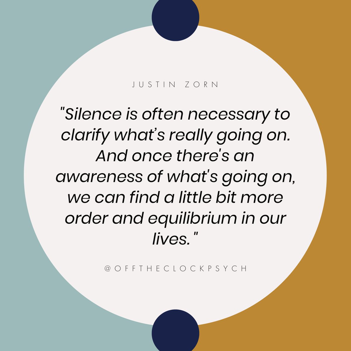 Justin Zorn and Leigh Marz offer a deeper understanding of #silence and why it’s crucial to take a much-needed respite from the constant noise of the modern world. If you haven't had a chance to check out this episode yet, please do so! offtheclockpsych.com/silence-is-gol… #podcast