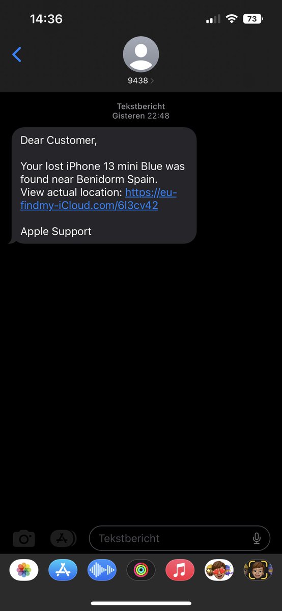 Janvandennyden's tweet photo. @Apple is this legit? #findmyphone #phishing? Link asks for iCloud details. https://t.co/5t5srF00kG