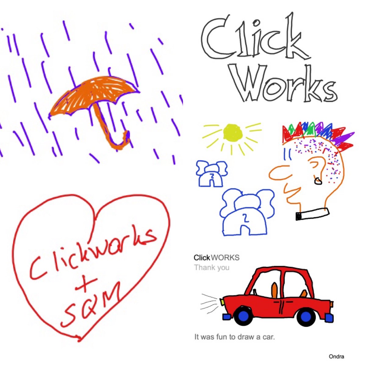 clickworks_eu's tweet photo. At #EngageU, we held an #EasyDraw competition with our add-on. ✍️
The competition was extremely difficult, and we ultimately chose four winners. Which one is your favorite? 🏆 https://t.co/kzPpVSsQbr