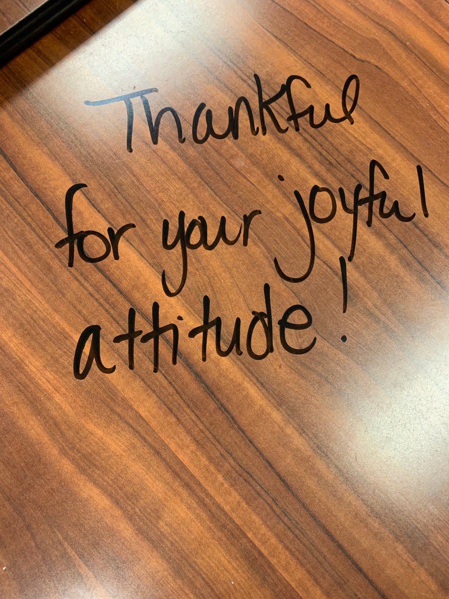 MrsWoods_TCES's tweet photo. Writing what I’m thankful for on each students’ desk this morning. Thankful for all my turkeys this year!😊 #positivenotes #Thankful https://t.co/sjYNbttHfh