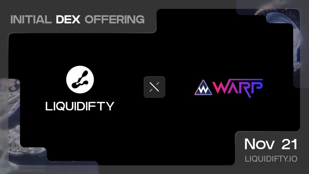 😍New IDO is on the way! 

The IDO of the @warpbond project will start on Nov 21st, at 12:00 PM UTC.🤩

Get more details: liquidifty.medium.com/expand-the-pos…

#IDO #p2e #NFT