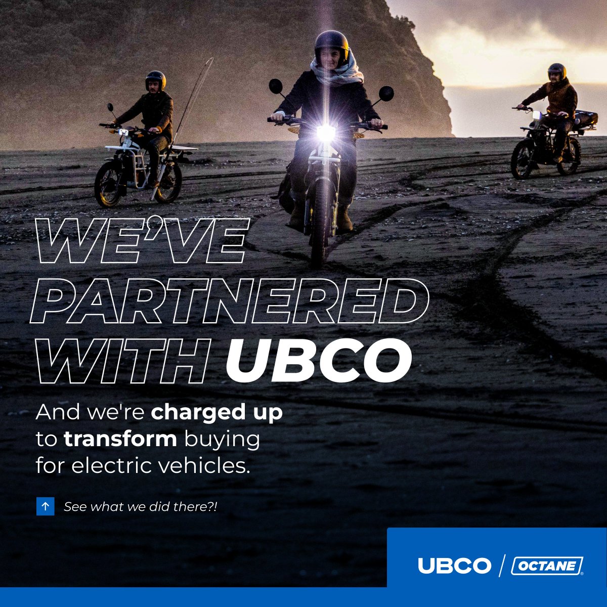 We're bringing our seamless buying experience to the electric vehicle market through our newest partnership with UBCO! Read more about this milestone in our latest press release:

octane.co/o/ubco-and-oct…

#fintechnews #ebikes #fuelyourlifestyle #fintech