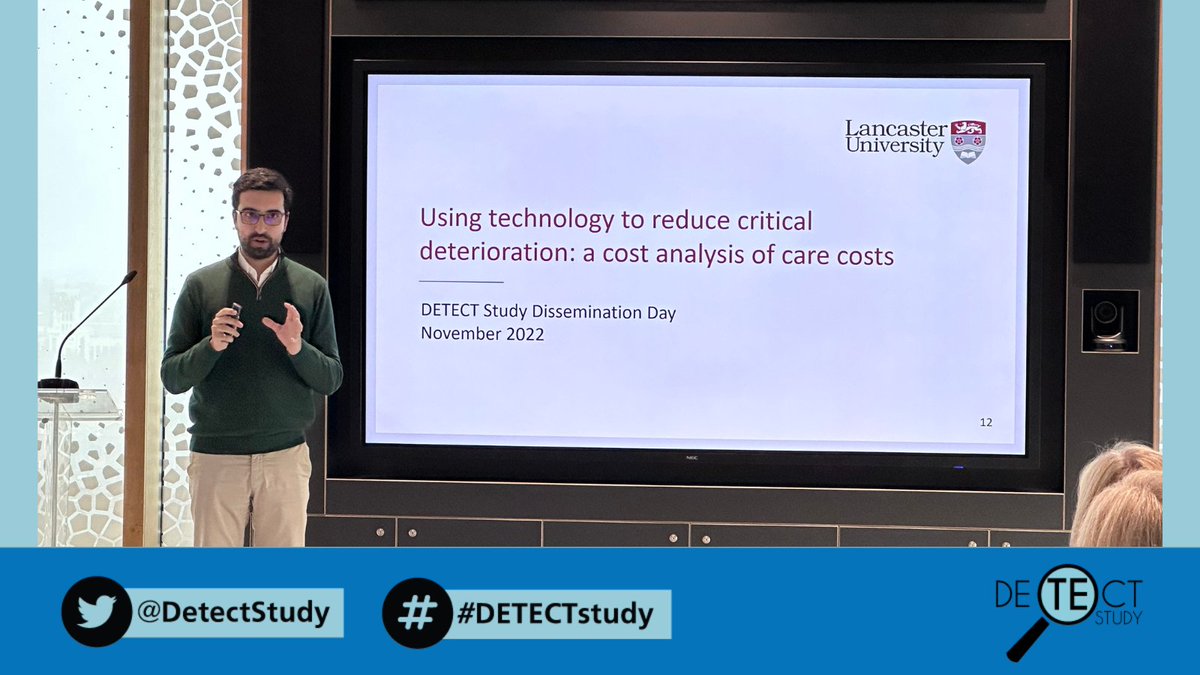 DetectStudy's tweet photo. The second presentation by Dr Eduardo Costa is looking at the analysis of health economics when it comes to the cost-effectiveness of implementing Careflow Vitals!  #DETECTstudy https://t.co/3tEMVbC4mu