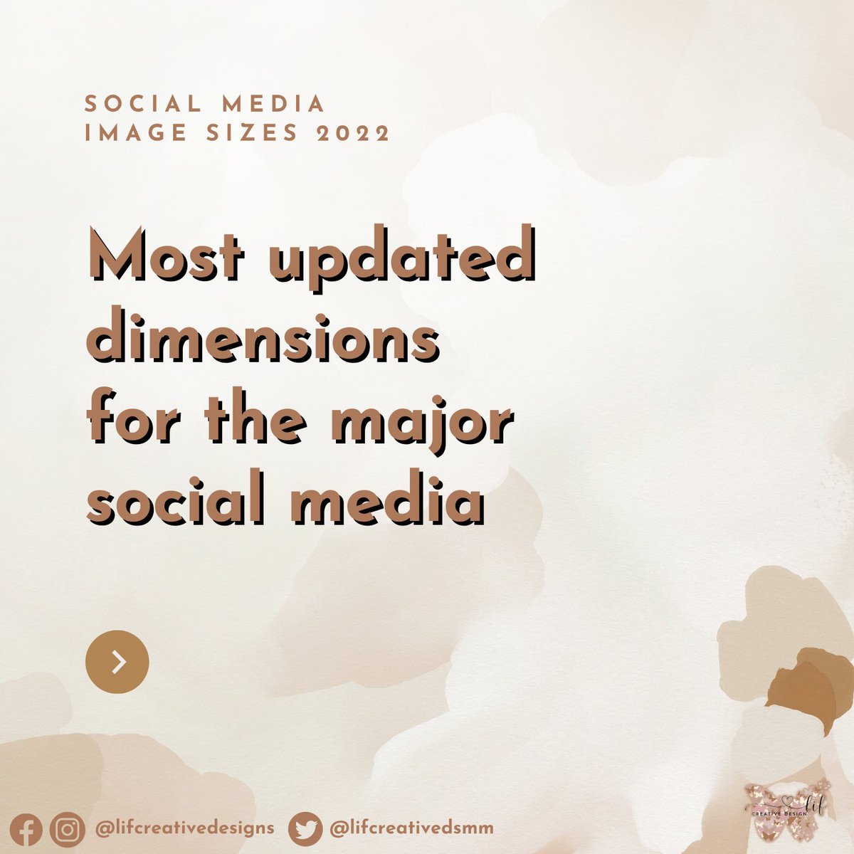lifcreatives's tweet photo. ✨𝐒𝐨𝐜𝐢𝐚𝐥 𝐦𝐞𝐝𝐢𝐚 𝐩𝐥𝐚𝐭𝐟𝐨𝐫𝐦𝐬 are continuously changing their recommended optimal image sizes. 😳 If you want to enhance your social media presence, you must utilize photographs that are of the greatest quality and most suited to each social media channel. 

1/1 https://t.co/rfJ8xkvSXj