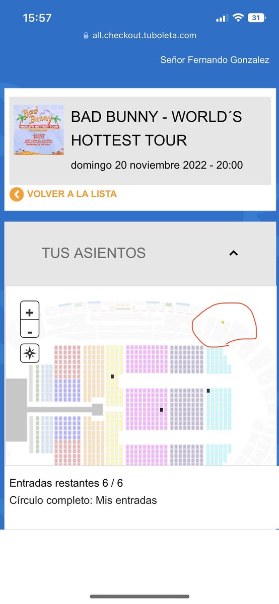 SamuelGonFranc's tweet photo. Vendo 3 boletas en occidental norte baja Bad Bunny Bogotá 20 de noviembre🐰

Más info al dm https://t.co/iOVGUEFgeb