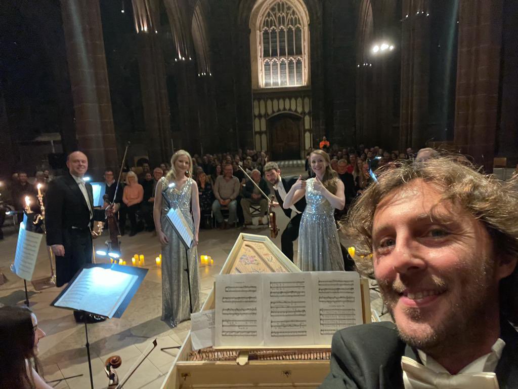 We’re on our way to <a href="/bathabbey/">Bath Abbey</a> for this evenings concert with <a href="/fair_oriana/">Fair Oriana</a> so we’d thought we’d share our traditional concert selfie from our last Vivaldi’s Four Seasons and Gloria concert at <a href="/ManCathedral/">Manchester Cathedral</a> 🎶