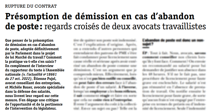 Q_chatelier's tweet photo. 🎙️|ABANDON DE POSTE|🎙️ Après avoir interviewé @FerracciMarc, rapporteur du texte à l'Assemblée nationale, @LSQredaction a souhaité donné la parole à deux avocats travaillistes sur la "présomption de démission" : @EtiennePujol (côté entreprises) et @Maitre_Bauer (côté salariés). https://t.co/J2ErfKzO4K
