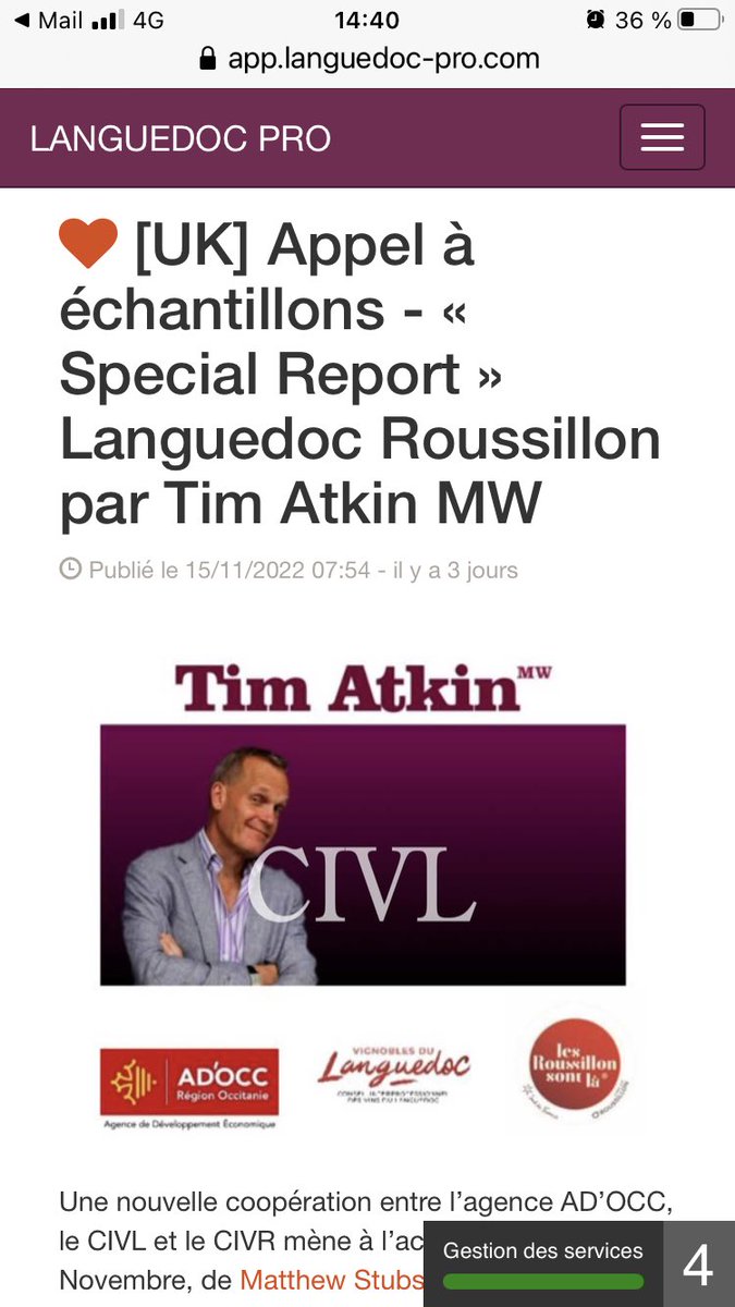 BonBecBoheme's tweet photo. Cette fin novembre, le @mastersofwine @MatthewStubbsMW établira un rapport sur les vins du Languedoc et du Roussillon, avec le très influent critique de vins @timatkin pour le compte de l’agence @ADOCC_ @Vins_Roussillon @VinsduLanguedoc https://t.co/sqStVhFgB7