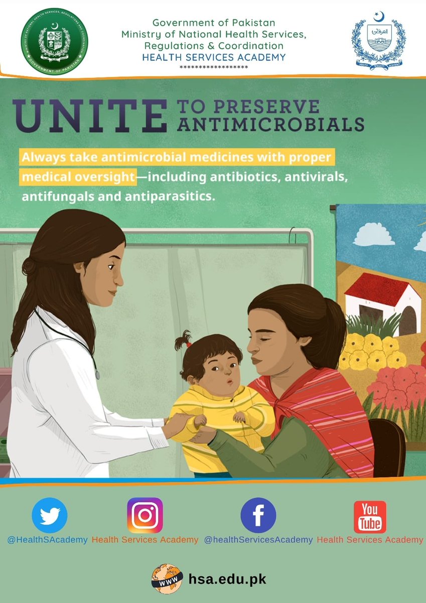 Nabeelm1112's tweet image. Let's ACT TOGETHER to stop the silent pandemic of Antimicrobial Resistance!  #WAAW2022HSA #PreventingAMRtogether