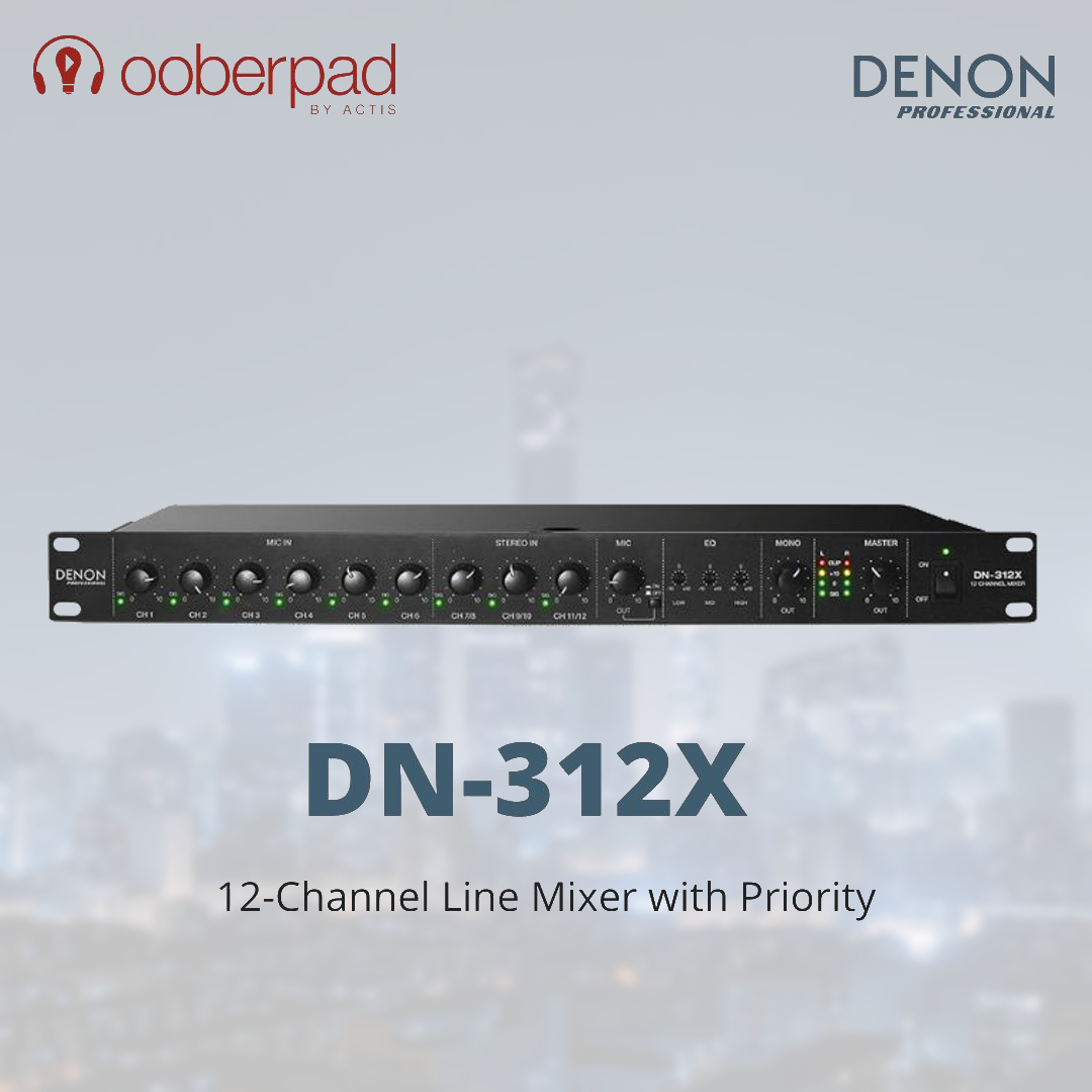 ooberpad's tweet image. Ooberpad brings to you the power-packed Denon Professional DN-312X. The DN-312X is a 1U rack-mounted 12-channel mixer that can solve countless audio challenges for audio professionals. 

Watch the video - youtu.be/0ct-LudqFXE

#DenonProfessional #AudioMixer #AudioProfessionals