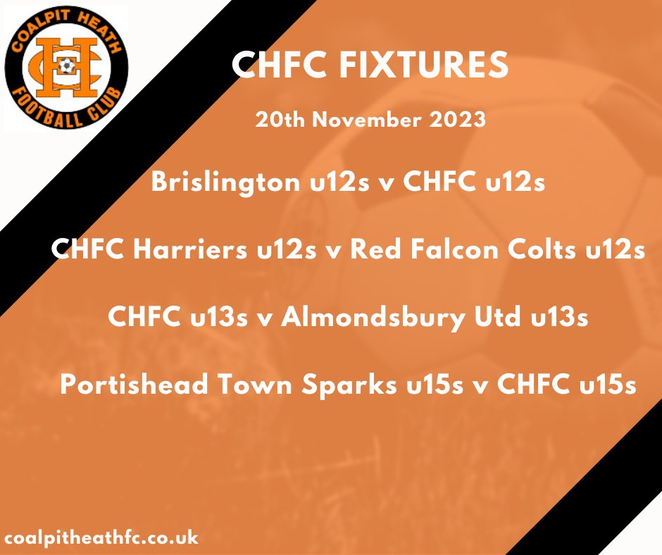 CoalpitFC's tweet photo. Good luck to all teams this weekend! 
🟠⚫️⚽️ https://t.co/FvBkawDv6W
