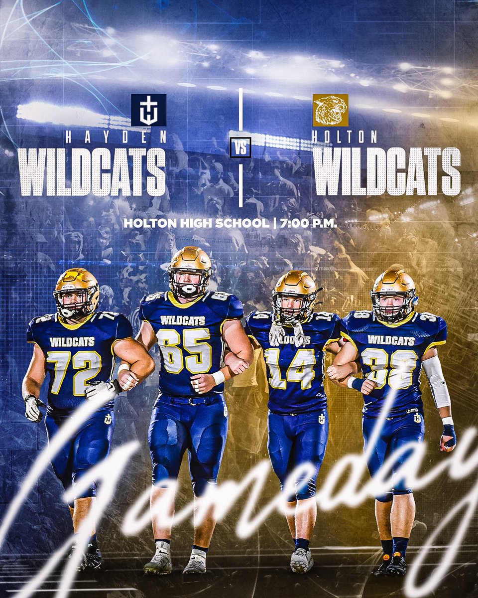 Gameday

🆚 Holton 
⏰ 7:00 p.m.
📍 Holton High School
#WeAreHayden