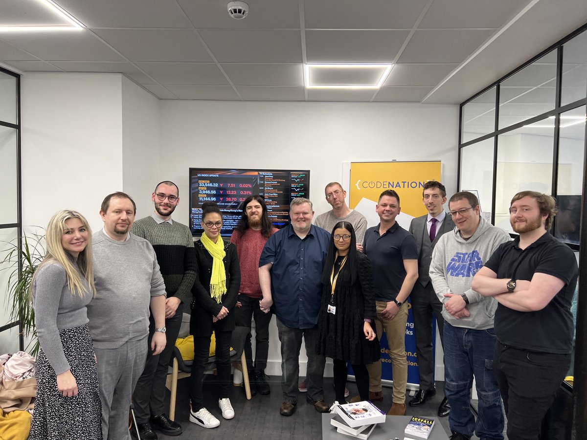 dmuir's tweet photo. Great to be part of a double graduation at @wearecodenation today #creatingemployabletalent in  #SoftwareEngineering and #CyberSecurity Great presentations, well done to you all. good luck for what comes next Over to Code Nation #teamemployability  to support you into #employment https://t.co/po2Gz6COXt