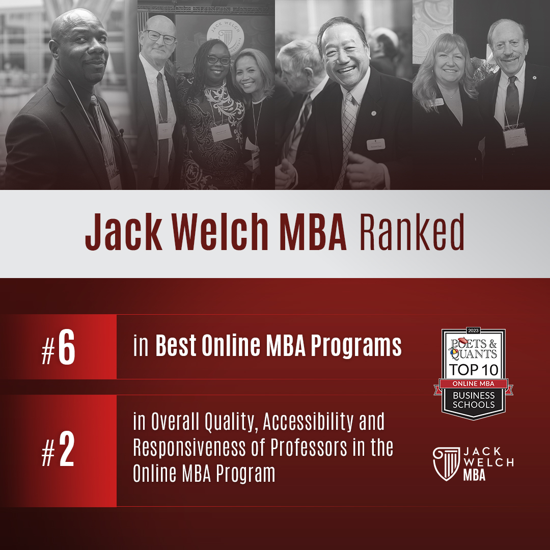 JackWelchMBA's tweet photo. JWMI faculty ranked #2 in Overall Quality, Accessibility, and Responsiveness of Professors on Poets&amp;Quants' best online MBA programs of 2023. We thank our dedicated faculty for making JWMI an exceptional experience for our students. #winning  #TopRankedMBA https://t.co/gqhguvELZn
