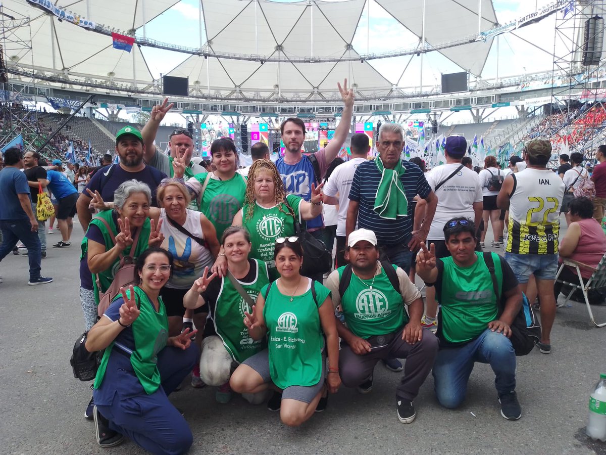 FedericoThoman1's tweet photo. #Cristina2023
Ayer dijimos presente en el acto encabezado por @CFKArgentina en el Estadio Diego Maradona de #LaPlata
Desde #EstebanEcheverria nos movilizamos los/as compañeros/as de @AteEzeizaee y @EstebanUnidad en el aniversario de los 50 del regreso del #GeneralPeron a 🇦🇷 https://t.co/OBpKkWKV1s