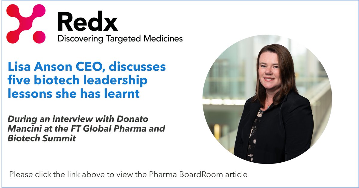 Last week, our CEO, Lisa LM Anson joined Donato Mancini at the FT Global Pharma & Biotech Summit to discuss lessons she has learnt since taking the helm in 2018 and successfully guiding 5 drug candidates to the clinic in 4 years. Read more here: bit.ly/3EJf3J2