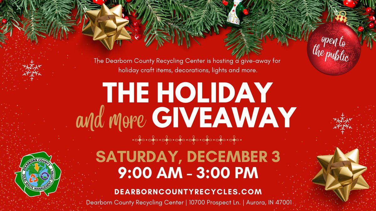 Mark your calendars! The Holiday Giveaway is back! One day only, on Saturday, December 3.