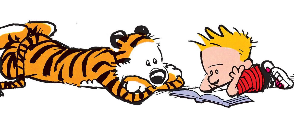 I'm (still) here to give you the happy news that it's Calvin &amp; Hobbes Day! 
**Celebrations all around**
(Why yes; yes, it *is* in all my calendars. Nov 18, 1985: the 1st C&amp;H strip runs🎉)