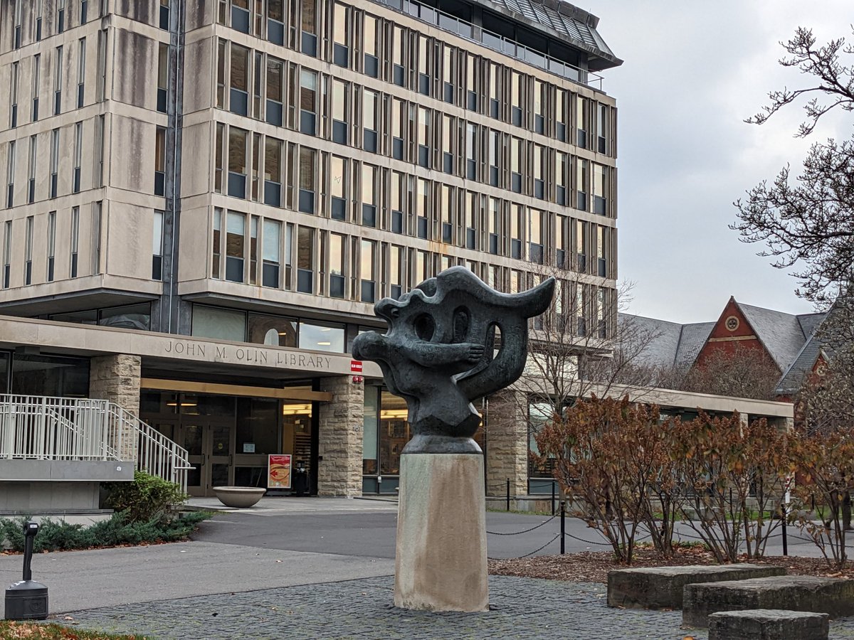 Sculpture in front of Olin Library.