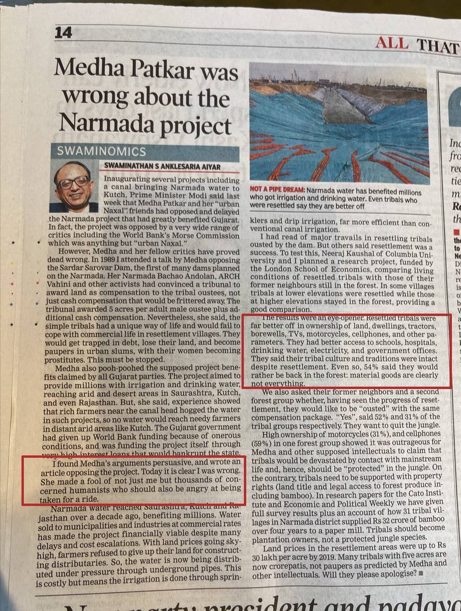 rishibagree's tweet photo. Medha Patkar was able to cheat and fool an entire generation on the Narmada Dam which today irrigates 3500 villages in 3 states and provides drinking water to millions in Gujarat.

Today she is the face of Congress #BharatJodoYatra https://t.co/ZzqpACHYn9