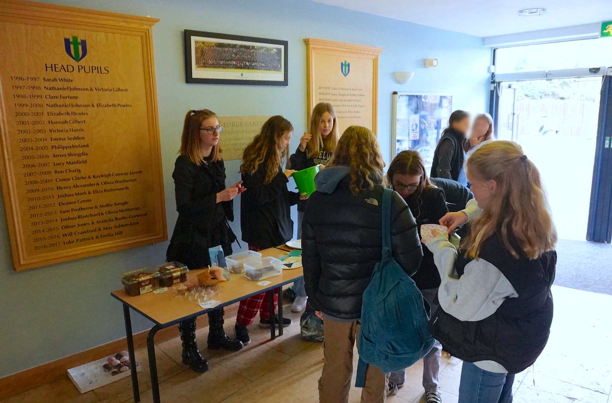 MinsterSchool's tweet photo. In aid of Children in Need today our Senior pupils delivered a brilliant open mic session over lunch as well as a stall selling sweet treats. Well done all! https://t.co/y9kubdB4rB