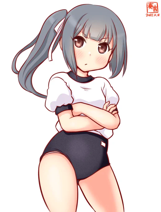 「あらクズ司令官。 こんなところにいるなんて相当お暇なようね?」 体育倉庫…#艦これ版真剣お絵描き60分一本勝負_20221118#霞 