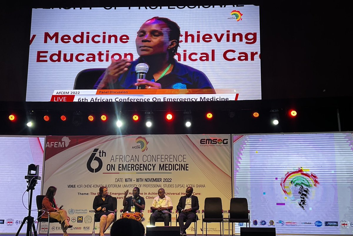 Our very own Ugandan Emergency Physician Dr. <a href="/aalenyo/">Annet Alenyo Ngabirano</a> sharing a challenging story from responding to Ebola. @HeikeGeduld and other leaders in Emergency care in Africa sharing challenges, lessons and vulnerability. What a phenomenal panel and evidence of the hard work in Africa.