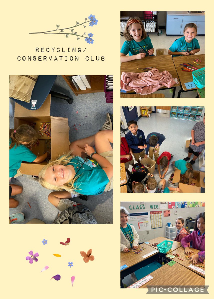 #recyclingclub <a href="/TommieBarfield/">Tommie Barfield</a> <a href="/TBE_Clubs/">TBE Leadership Clubs</a> are working hard to unwrap our donated crayons. These crayons will be melted into fun shapes to be given as gifts! <a href="/MrsCostello1/">Mrs. Costello</a> and <a href="/MrsSLowrie/">Sheli Lowrie</a> are proud of their hard work!