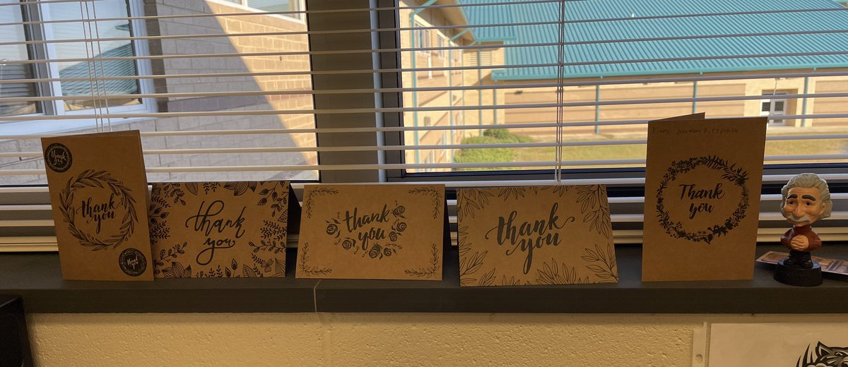 Started the day with thank you notes from Ss in my mailbox! <a href="/WjhsNc/">West Johnston High School</a> #attitudeofgratitude