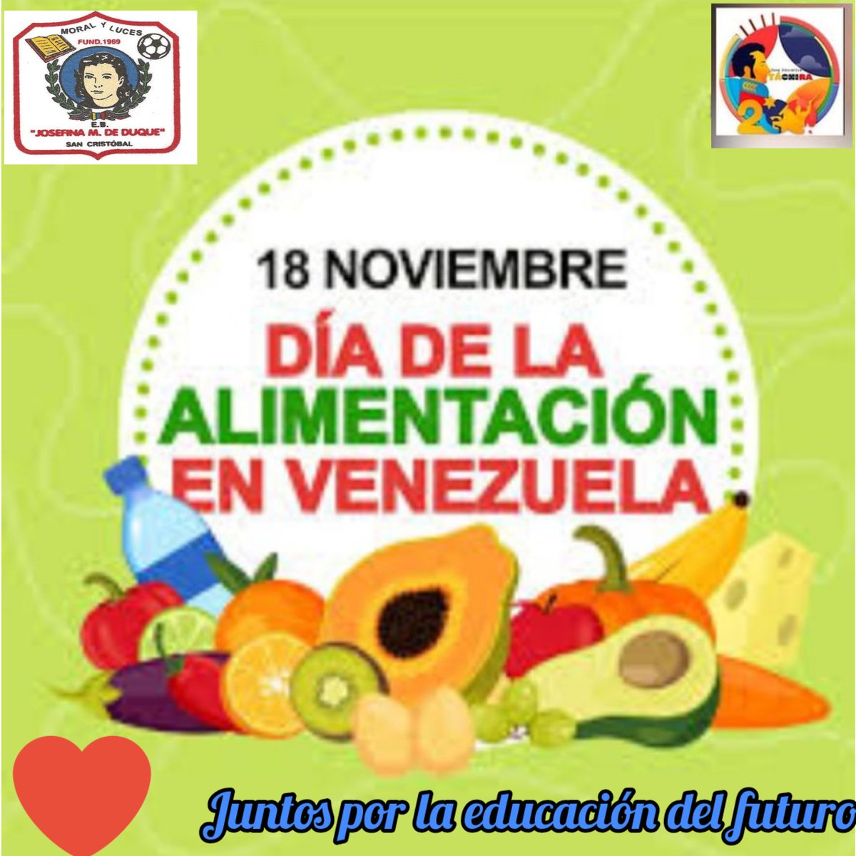 La Escuela Nacional Josefina Molina de Duque, celebra el día de la alimentación. 18 de noviembre 2022. <a href="/Danielcustodio3/">Daniel Custodio</a> <a href="/CnaeSancristob1/">CnaePanamericano.Tachira</a> @MPPEDUCACION <a href="/_LaAvanzadora/">Yelitze Santaella</a> <a href="/FreddyBernal/">Freddy Bernal</a> <a href="/Danielcustodio3/">Daniel Custodio</a> <a href="/clifpsc/">CLIFPMV Municipio San Cristóbal</a> <a href="/Crazet2011/">Crazet2011</a> <a href="/clifpsc/">CLIFPMV Municipio San Cristóbal</a>
