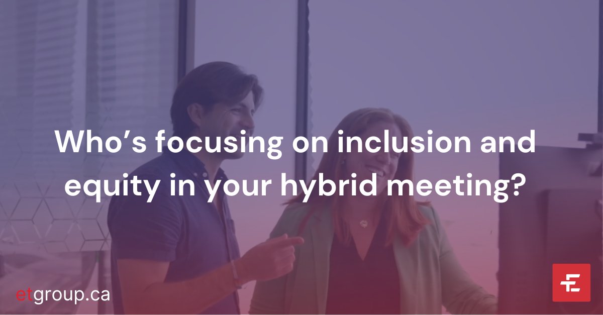 ET Group (@etgroupca) on Twitter photo Improve the hybrid meeting experience โ ๐๐๐ก๐๐๐๐ฉ๐ ๐จ๐ค๐ข๐๐ค๐ฃ๐ ๐ฉ๐ค ๐๐ค๐๐ช๐จ ๐ค๐ฃ ๐๐ฃ-๐ข๐๐๐ฉ๐๐ฃ๐ ๐๐ฃ๐๐ก๐ช๐จ๐๐ค๐ฃ ๐๐ฃ๐ ๐๐ฆ๐ช๐๐ฉ๐ฎ. #WorkplaceOfTheFuture
โ
ensure all voices are heard
โ
safe space to share thoughts/opinions
โ
protect the meeting process Improve the hybrid meeting experience โ ๐๐๐ก๐๐๐๐ฉ๐ ๐จ๐ค๐ข๐๐ค๐ฃ๐ ๐ฉ๐ค ๐๐ค๐๐ช๐จ ๐ค๐ฃ ๐๐ฃ-๐ข๐๐๐ฉ๐๐ฃ๐ ๐๐ฃ๐๐ก๐ช๐จ๐๐ค๐ฃ ๐๐ฃ๐ ๐๐ฆ๐ช๐๐ฉ๐ฎ. #WorkplaceOfTheFuture
โ
ensure all voices are heard
โ
safe space to share thoughts/opinions
โ
protect the meeting process