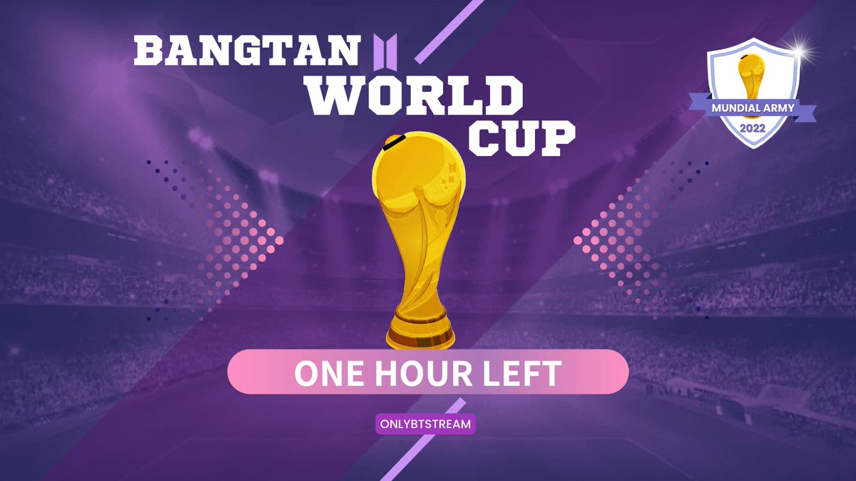 OnlyBTStream's tweet image. 🌐BANGTAN WORLD CUP🌐

Less than 1 hour to begin the match between Poland 🇵🇱 vs South Africa🇿🇦

Spotify playlists(Whoever achieved the most likes will score a goal/point)

🔑BANGTAN WORLD CUP

🇵🇱:open.spotify.com/playlist/4EBaZ…
🇿🇦:open.spotify.com/playlist/7E0iP…

Who will pass to the next phase?