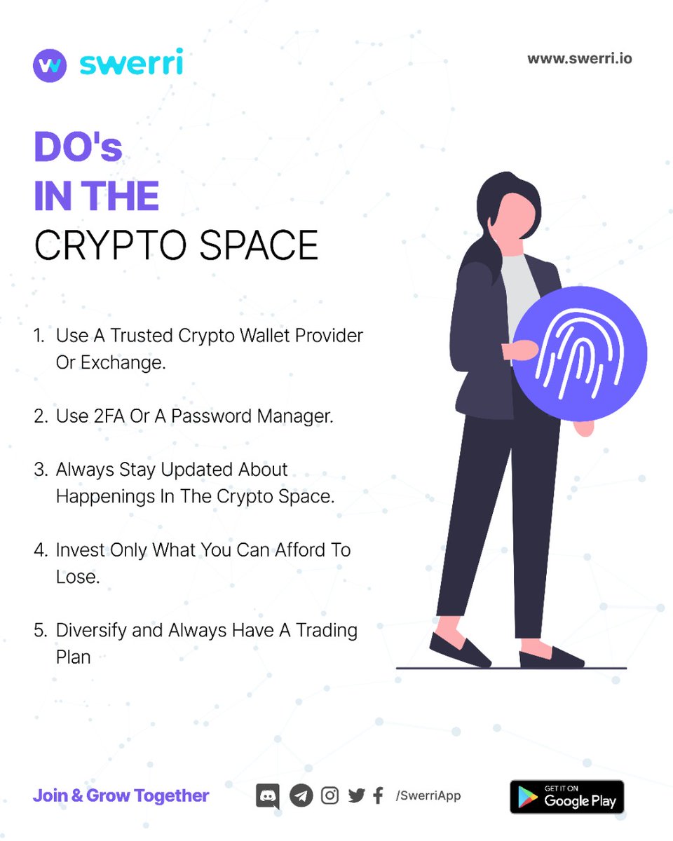 ✅| The Do's in the Crypto Space

#GrowTogether