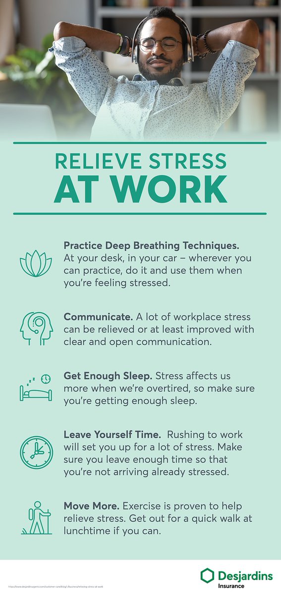 ShaneQuinlanIns's tweet photo. Do you feel a lot of stress while you’re at work? You’re not alone. Here are some tips to help relieve stress at work.

https://t.co/gBCF4hpTDX https://t.co/VEzkJpGe6V