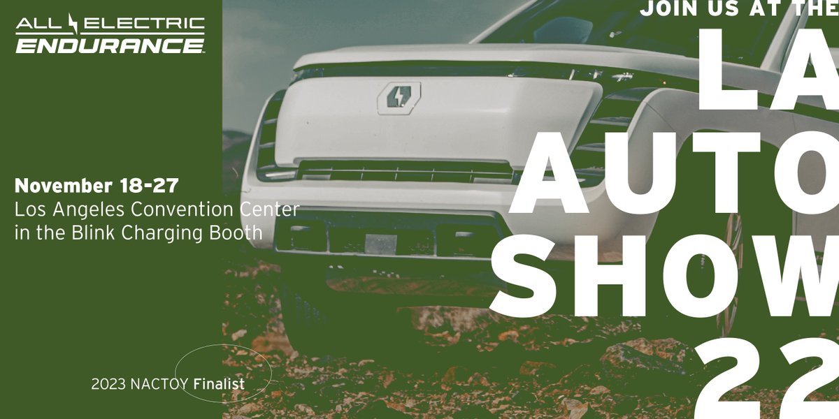 LordstownMotors's tweet photo. Stop by the Blink Charging booth at the LA Auto Show and check out the fleet focused finalist for North American Truck of the Year: The all-electric Endurance™.

#WorkForIt #NACTOY https://t.co/iTKhW5DV5z