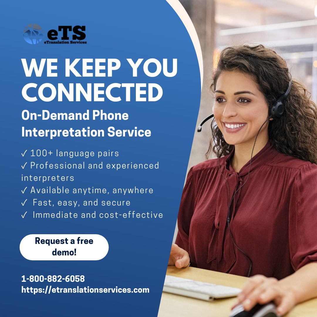 eTranslationSe2's tweet image. All our interpreters here at eTranslation Services are native speakers, highly qualified, certified, and experienced, so you can be sure of the quality of their work. 
#ondemandinterpreter #OPI #interpreting #interpreters #language #languageservices