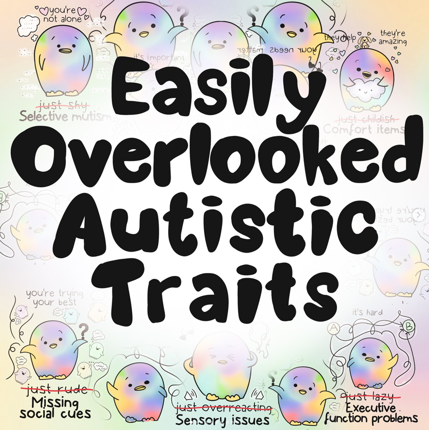 solutionscareuk's tweet photo. Great post from @autism_happy_place on overlooked autistic traits 

#autism #autismawareness #autismacceptance https://t.co/Q6w7tV6R6n