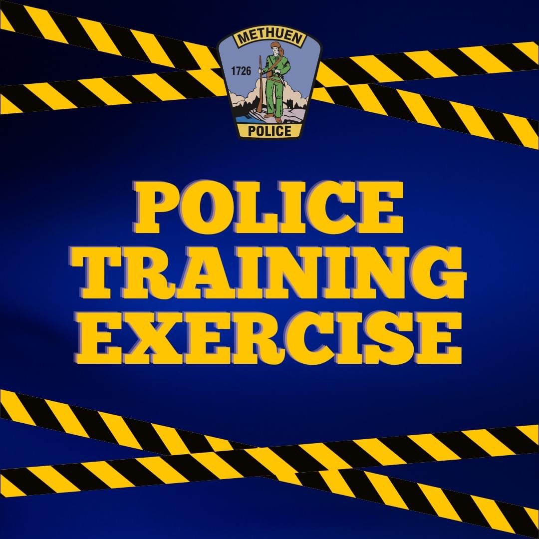 MethuenPolice's tweet photo. POLICE TRAINING EXERCISE - Today, Fri, Nov 18, 2022, some time b/w the hours of 9am &amp; 1pm, at the Holy Family Hospital, the #Methuen PD &amp; Holy Family Hospital will be conducting a Police Training Exercise! There will be increased police presence, vehicles, &amp; activity in the area. https://t.co/BFS816J9lU
