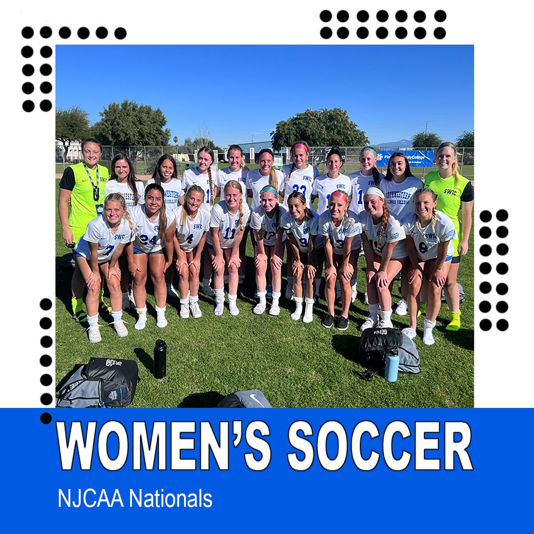 SWICedu's tweet photo. FEATURE FRIDAY!😍
Congratulations to the Women's Soccer team!⚽💙
The team ends with a record of 16-8-1, Region 24 B Champions, 2nd NJCAA National Tournament Appearance, and 1st ever NJCAA National Tournament Pool Play win!
#swicedu #swicwsoc #bluestorm https://t.co/zxXNKdERUc