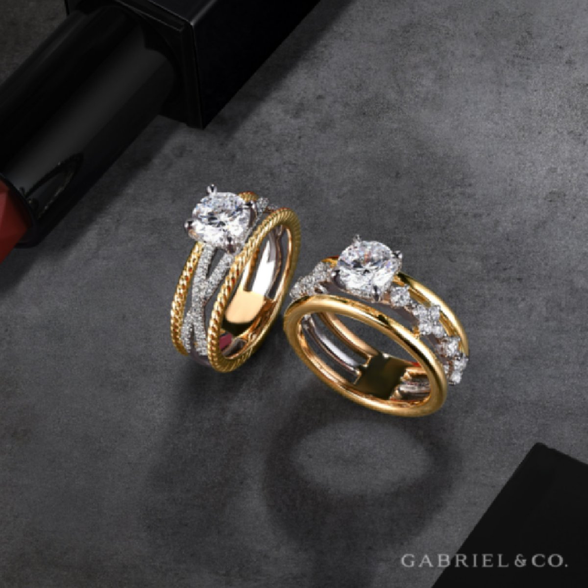 JAJewelersCo's tweet photo. Ready. Set. Go for the gold rings! Find these styles by visiting https://t.co/N0kFEeILoz and https://t.co/EbP1ep7mmZ. #GabrielCoRetailer #GabrielNY #GabrielAndCo #EngagementRing #HeProposed #SheSaidYes #Proposal #Wedding #DiamondRing https://t.co/TxeIr4vMIq