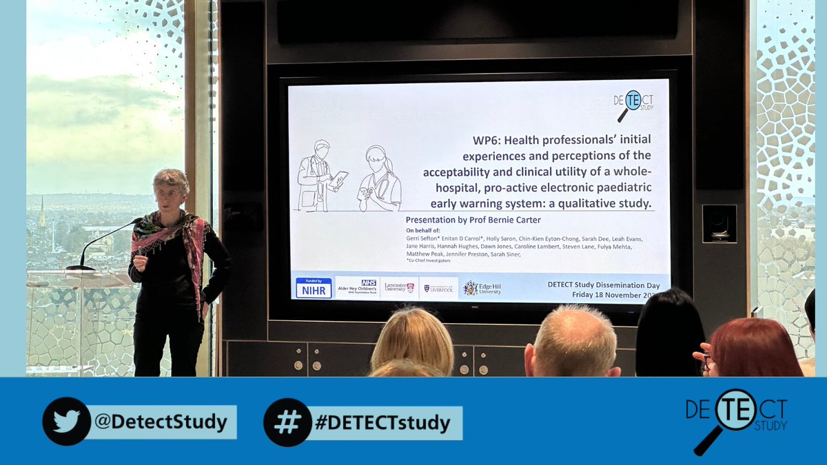 DetectStudy's tweet photo. Next we have @CarterBernie presenting a qualitative study project about the acceptability and clinical utility of the #DETECTstudy to parents and clinical staff! https://t.co/yAlbWSl4mi