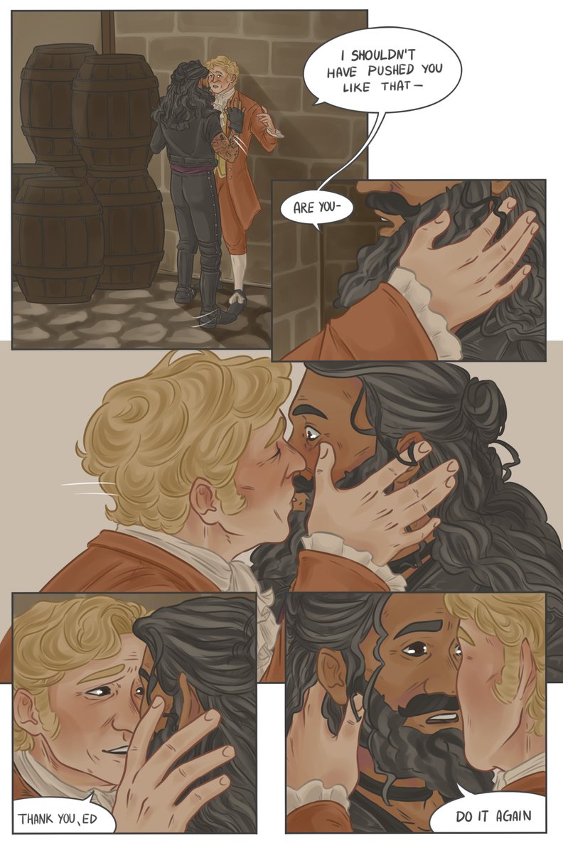 pan_od_tortur's tweet photo. your typical "running away and being pinned against the wall" kiss scene
(here's hoping that it ain't the last one here)
#ofmd #ofmdfanart #gentlebeard #blackbonnet #OurFlagMeansDeath https://t.co/7qluJKR7qL